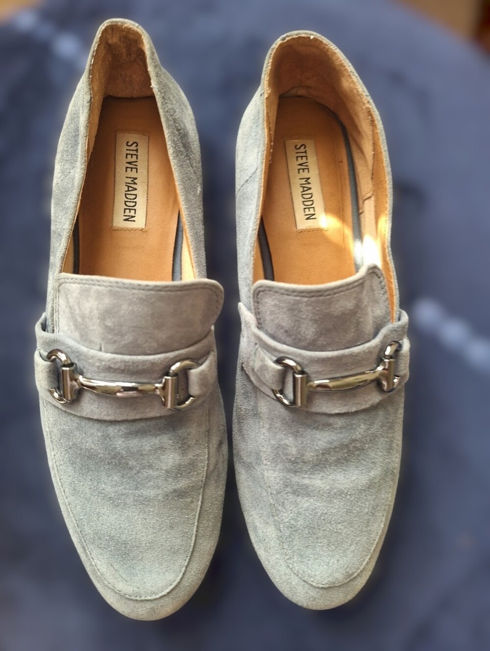 Vince Camuto Women's Suede Light Blue Loafers 9.5